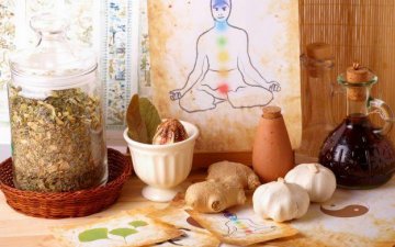 General principles of eating in Ayurveda. Types of medicinal herbs and foods